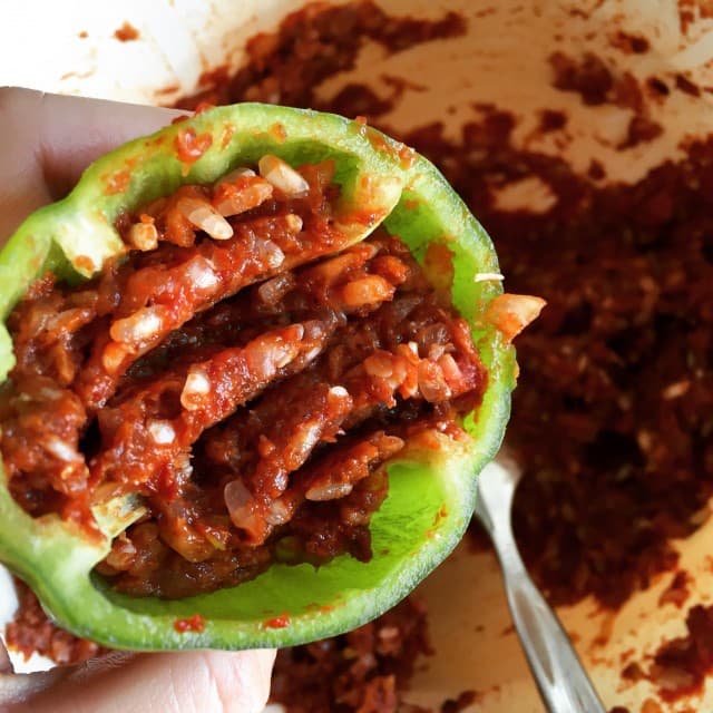 Etli Biber Dolması detay 1