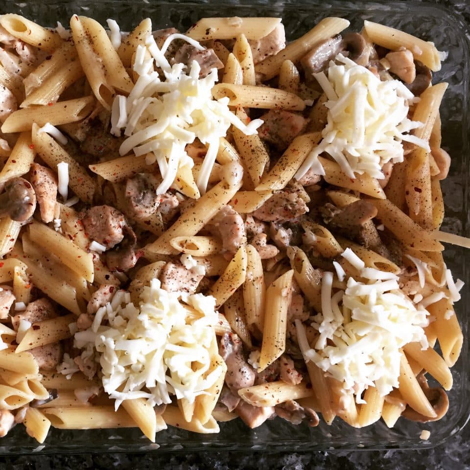 Kremalı, Mantar ve Tavuklu Makarna detay 1