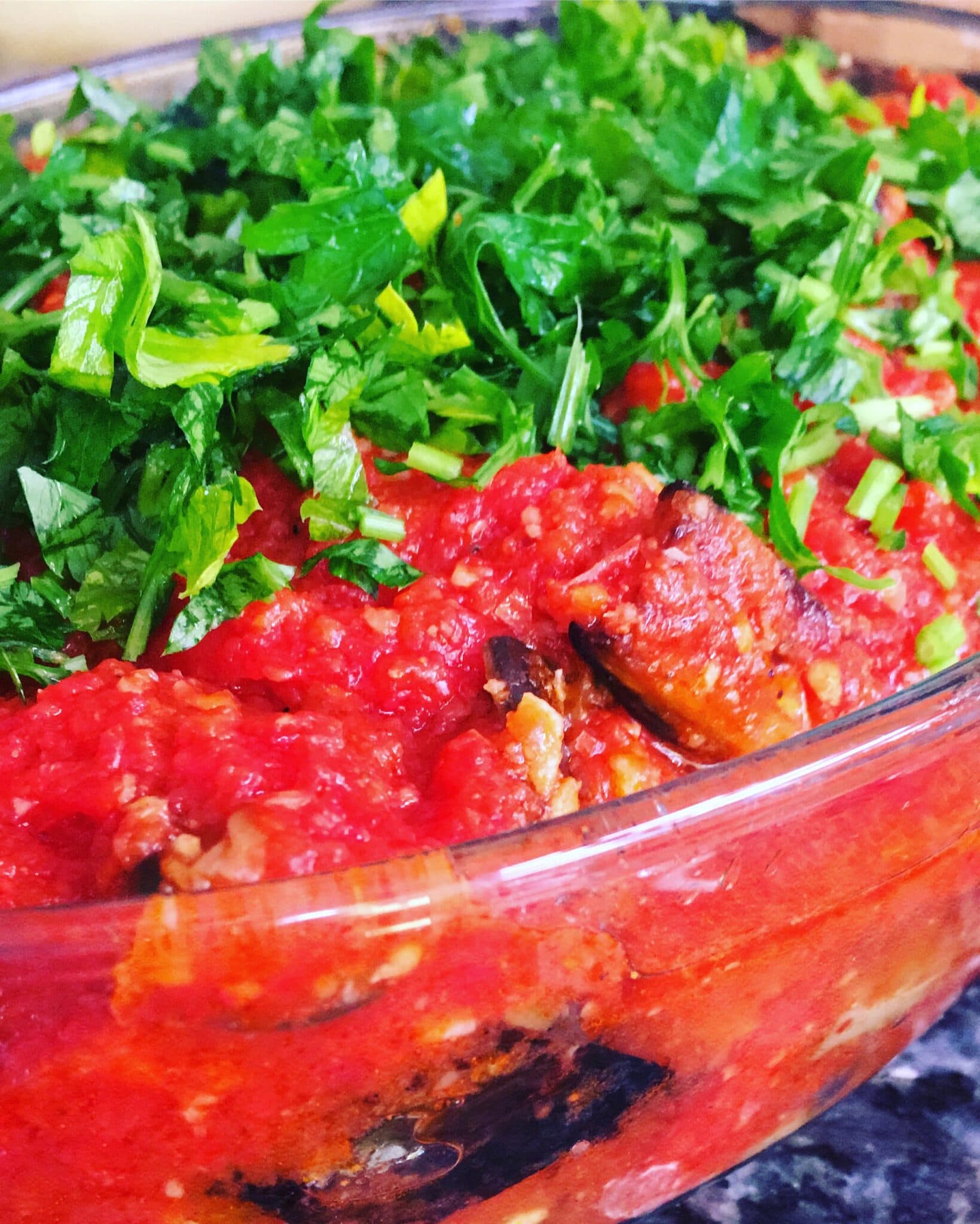 Fırında Domates Soslu Patlıcan görseli