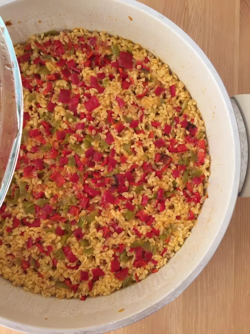 Biberli Bulgur Pilavı