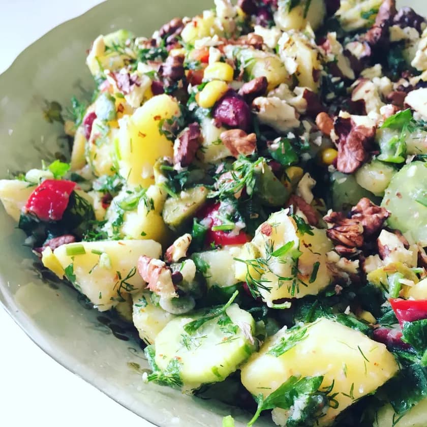 Meksika Fasulyeli Patates Salatası